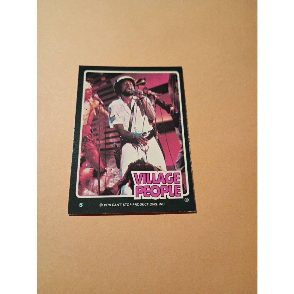 Vintage 1979 Village People Trading Card #5 Disco Era Vintage Music Collectible